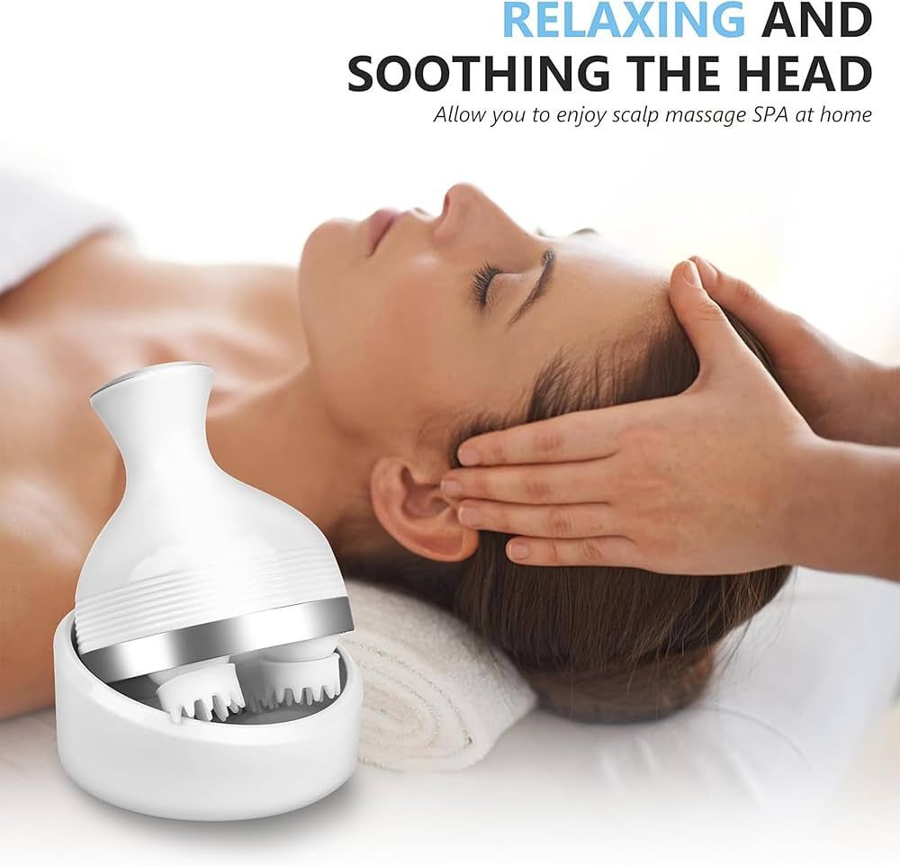 Electric Scalp Massager With 4 Moveable Massage Cluster