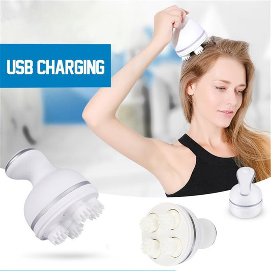 Electric Scalp Massager With 4 Moveable Massage Cluster