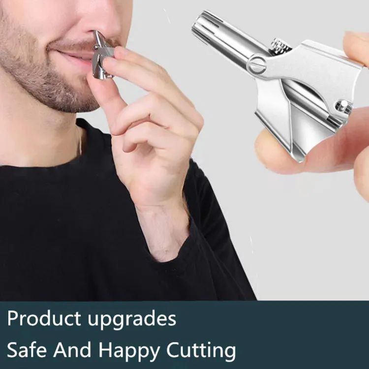 Manual Nose Hair Trimmer Mini Portable Stainless Steel