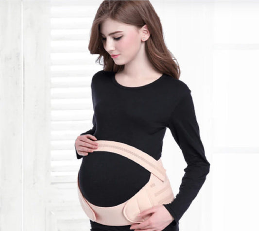 Pregnancy Support Belt – Adjustable Abdominal & Back Brace (Black)
